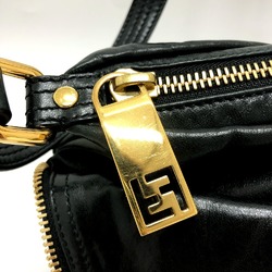 FENDI 8BT177 Zip It Bag Leather Men's Black