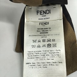 FENDI FXT288 Pecan Ribbon Hair Barrette Silk Women's Brown