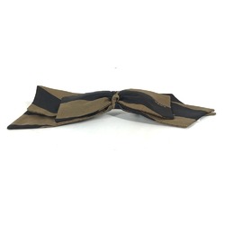 FENDI FXT288 Pecan Ribbon Hair Barrette Silk Women's Brown