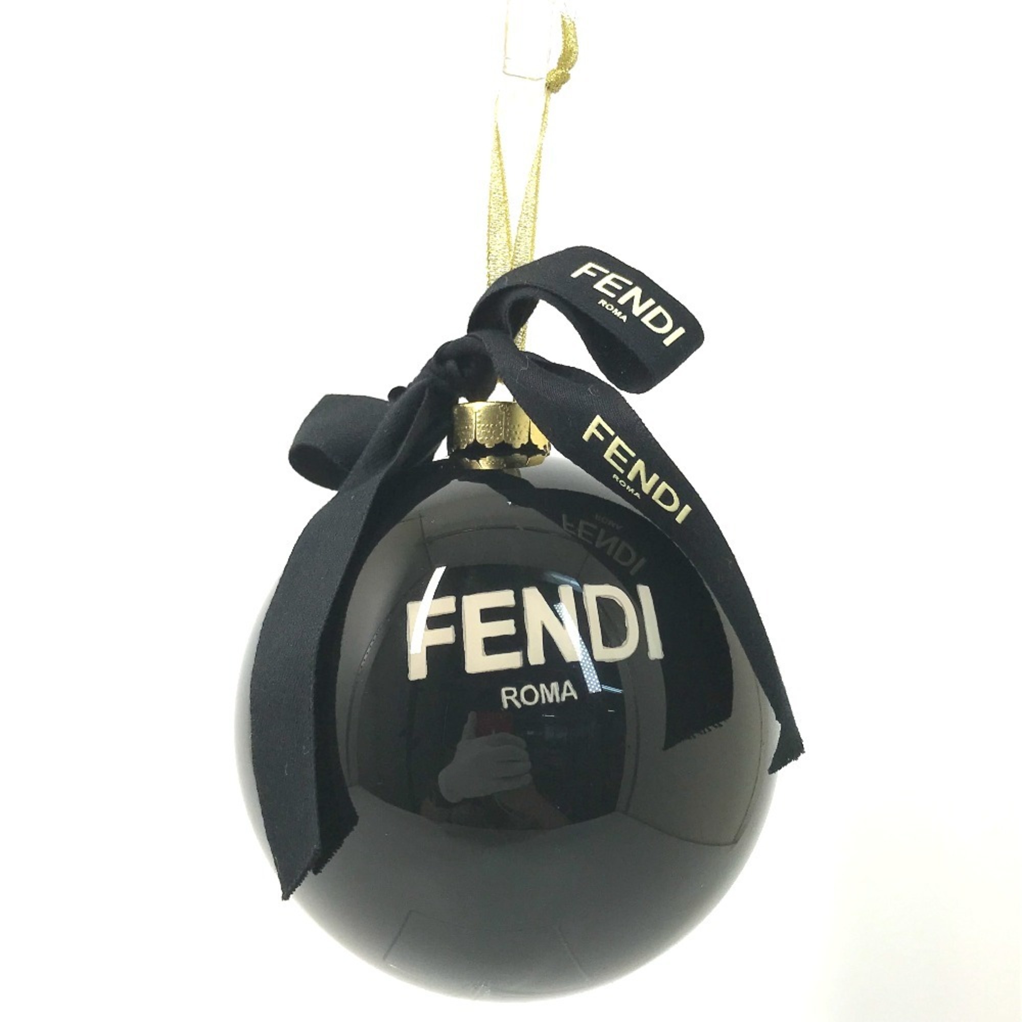 FENDI Fendi Xmas Ball Monster Bugs Ornament Charm Plastic Women's Black