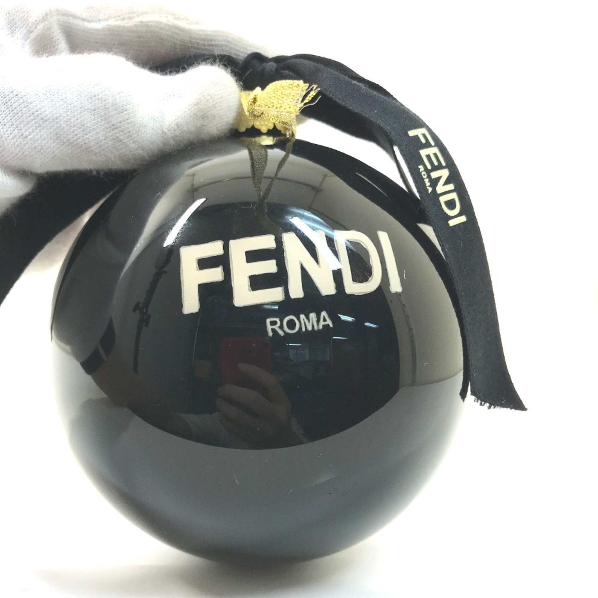 FENDI Fendi Xmas Ball Monster Bugs Ornament Charm Plastic Women's Black