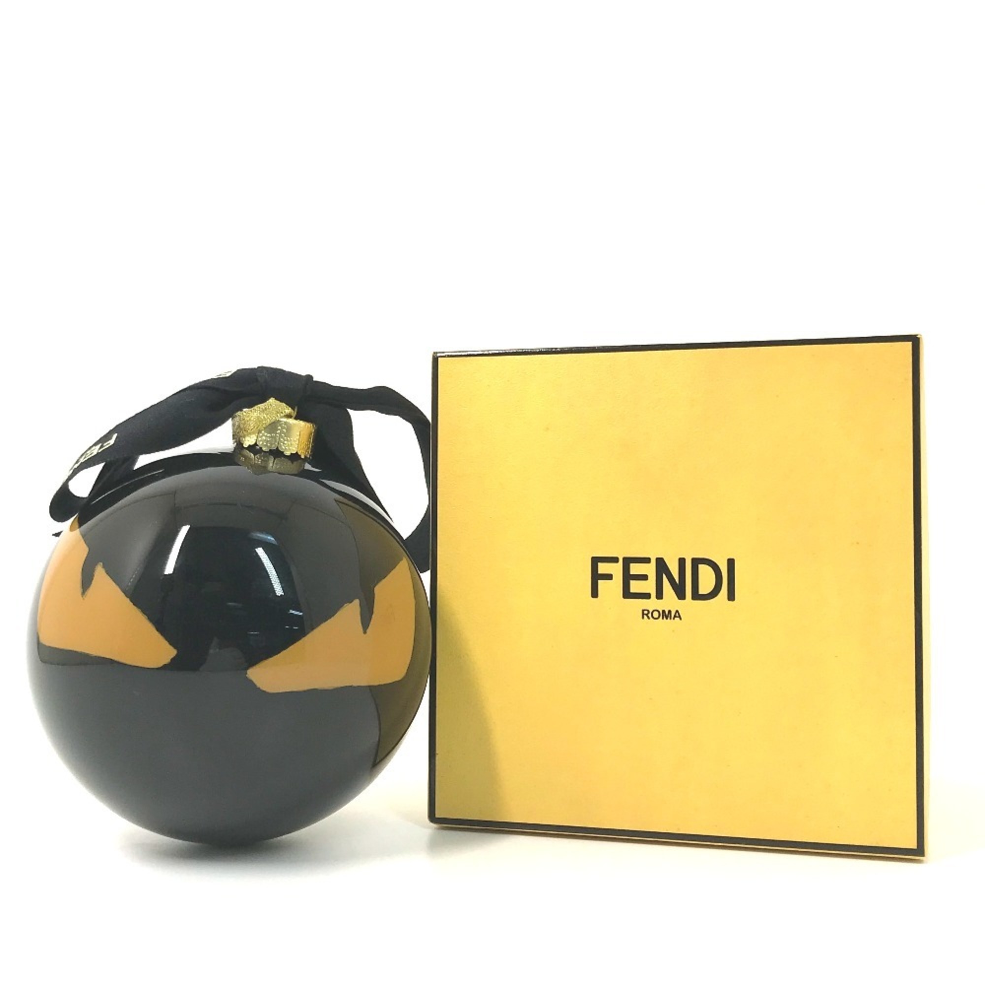 FENDI Fendi Xmas Ball Monster Bugs Ornament Charm Plastic Women's Black