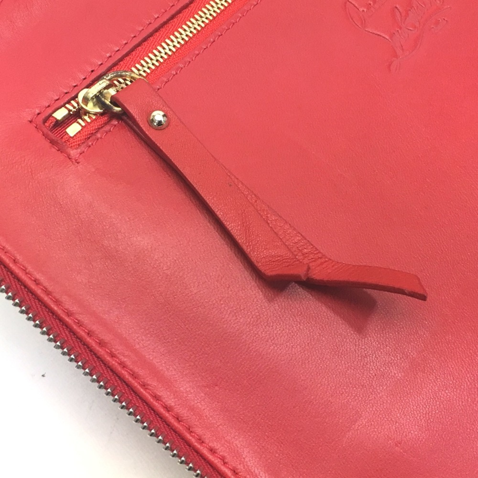 Christian Louboutin spike studs clutch bag iPad case patent leather men's women's red