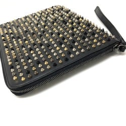 Christian Louboutin Spike Studs Round Cover iPad Case Leather Women's Black