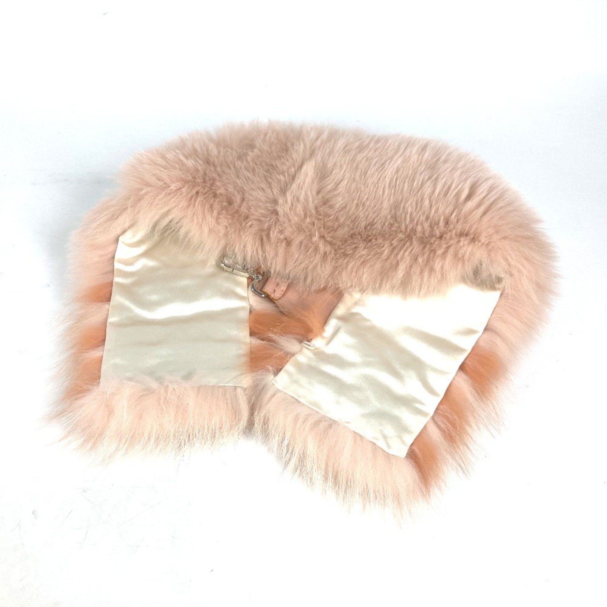 FENDI FNG426 fur tippet scarf fox women's pink