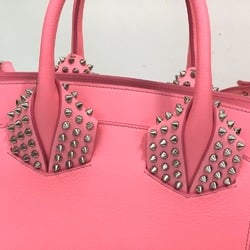 Christian Louboutin Eloise Spike Studs Shoulder Bag Handbag Leather Women's Pink