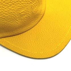 FENDI FXQ768 Cap Leather Men's Yellow