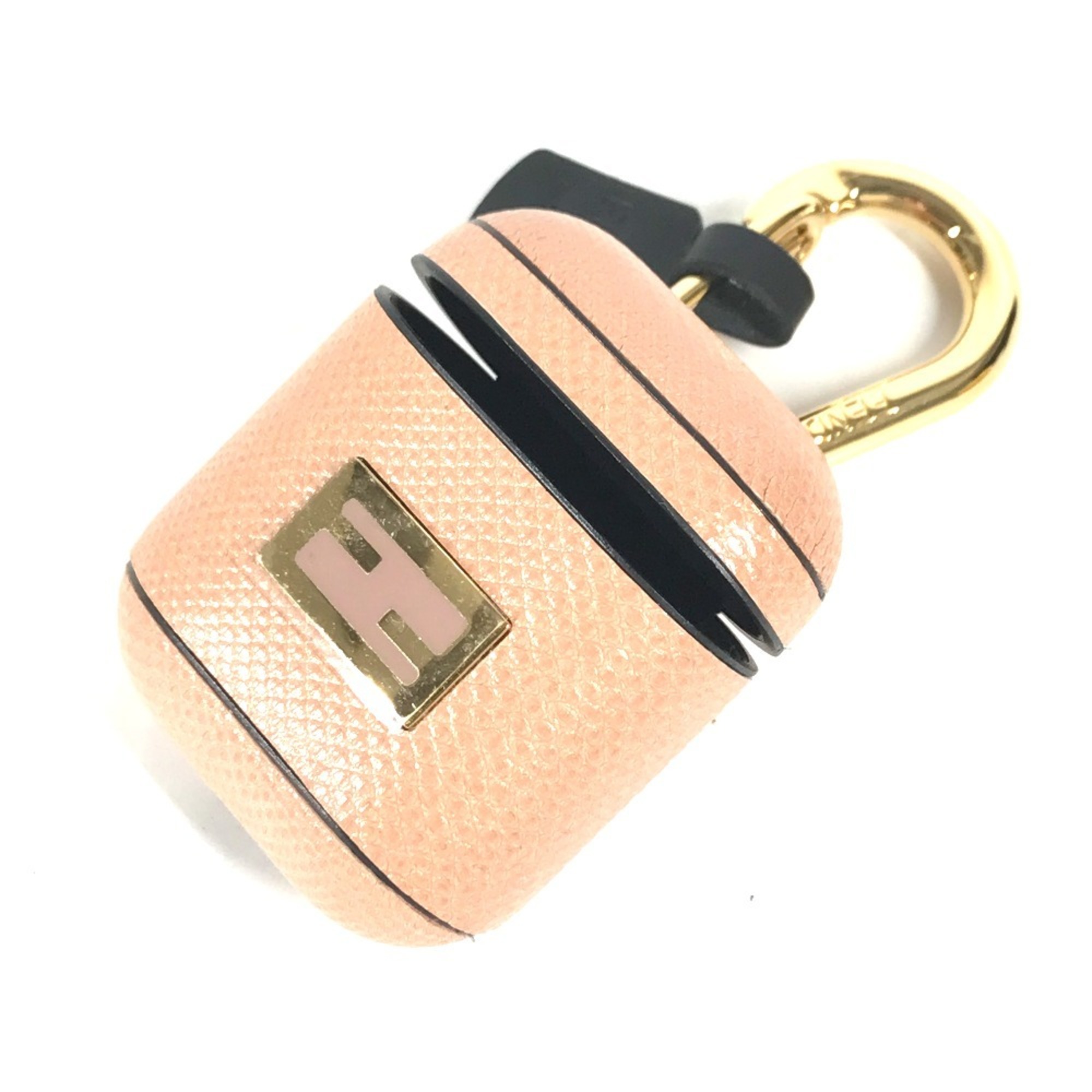 FENDI Airpods Case Earphone Leather Women's Beige