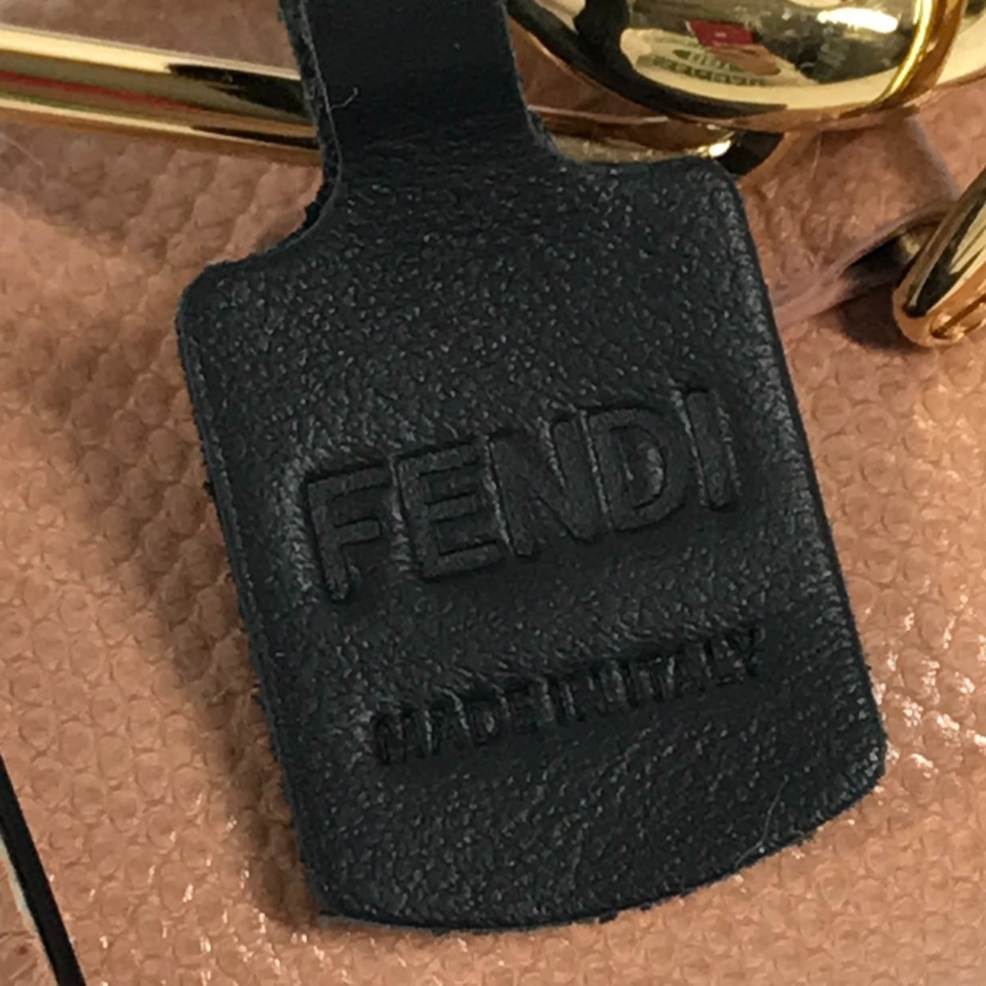 FENDI Airpods Case Earphone Leather Women's Beige