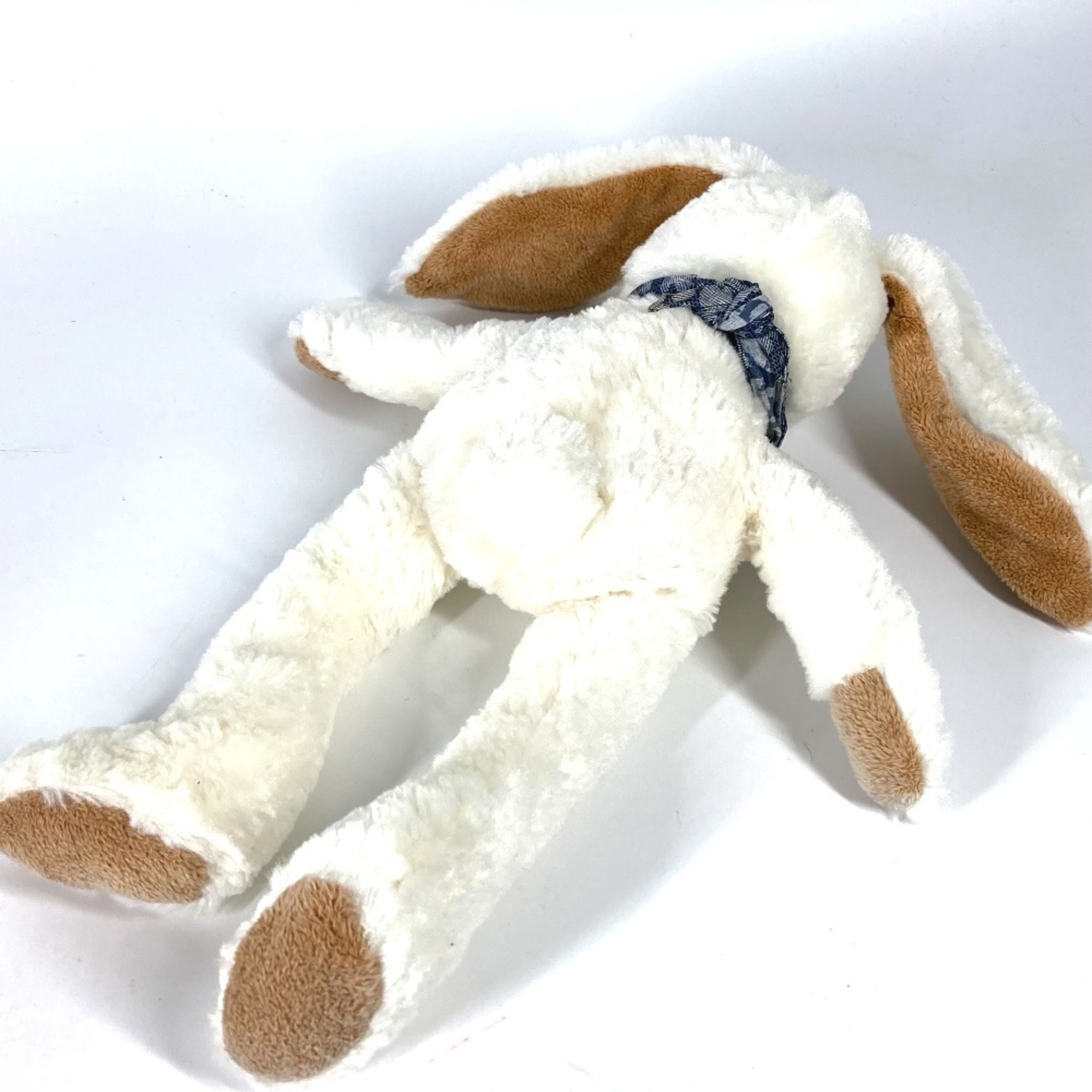 Christian Dior Dior Trotter Bandana Wrapped Rabbit Doll Stuffed Animal Cotton Kids White