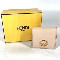 FENDI 8M0459 F's Wallet, Coin Purse, Wallet/Coin Case, Leather, Women's, Beige