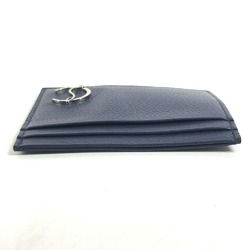 Christian Louboutin CL Business Card Holder Pass Case Holder/Card Leather Men's Navy