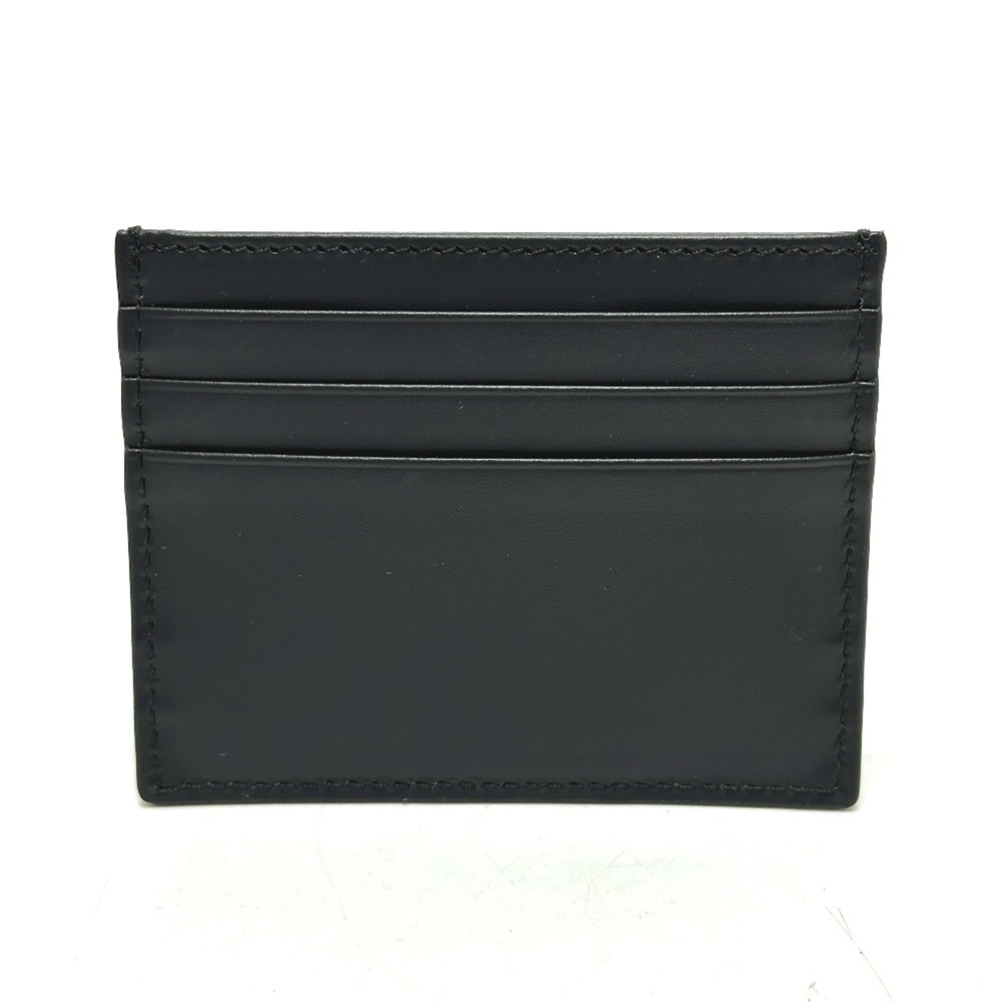 FENDI 7M0164 Business Card Holder Pass Case Holder/Card Leather Men's Black