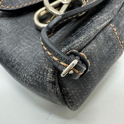 FENDI 7AR432 Denim-style fur Monster Bugs backpack-style bag charm keychain leather ladies navy