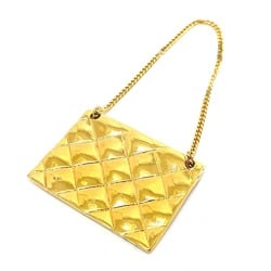 CHANEL Chanel Matelasse bag-shaped motif earrings pendant top brass ladies gold