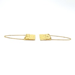 CHANEL Chanel Matelasse bag-shaped motif earrings pendant top brass ladies gold