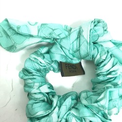 FENDI Ribbon Hair Tie Bunny Scrunchie Silk Women's Green