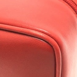 GUCCI 032.1705.0141 Horsebit Vanity Bag Leather Women's Red