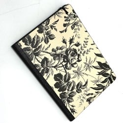 GUCCI ?661731 Notebook Memo Butterfly Stationery Herbarium Large Leather Women's Black