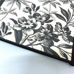 GUCCI ?661731 Notebook Memo Butterfly Stationery Herbarium Large Leather Women's Black