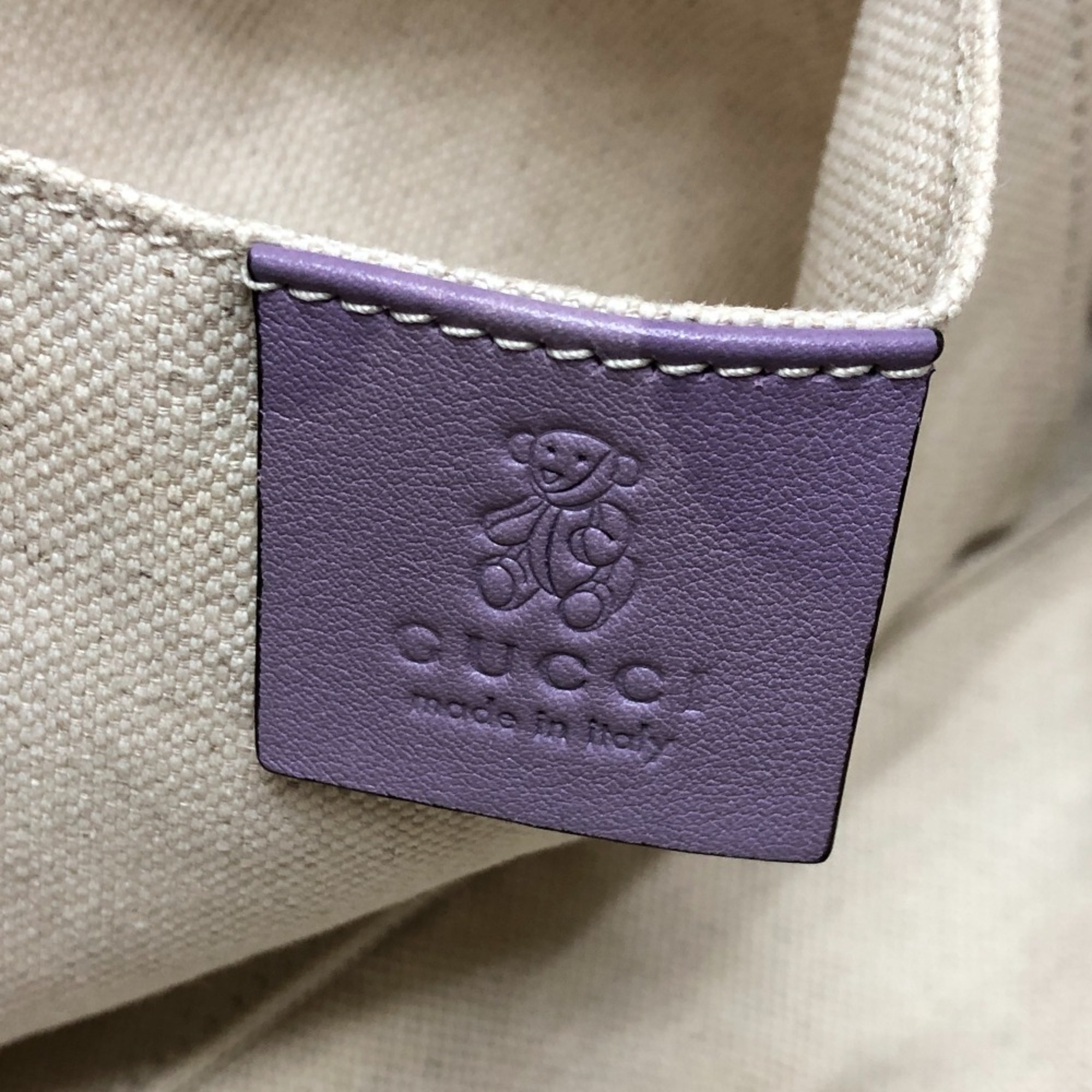 GUCCI 284721 Kids Line GG Canvas Nylon Handbag Purple