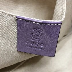 GUCCI 284721 Kids Line GG Canvas Nylon Handbag Purple