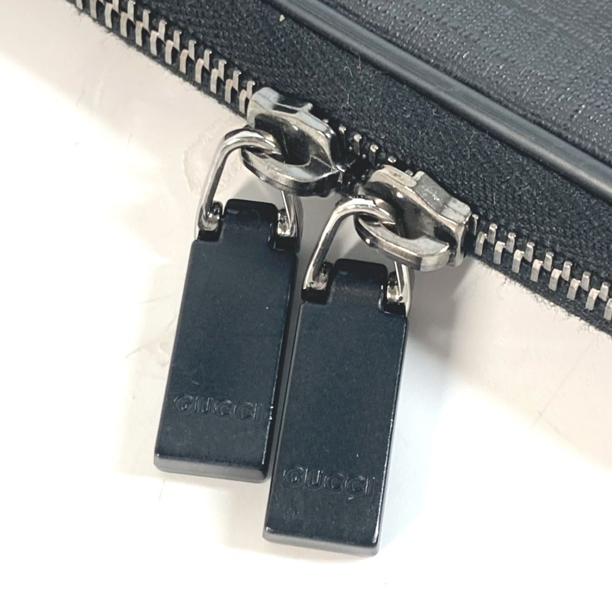 GUCCI 194297 Interlocking G PC Case Computer Bag Clutch Leather Men's Black