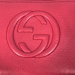 GUCCI 308280 Interlocking G Tassel Round Long Wallet Leather Women's Red