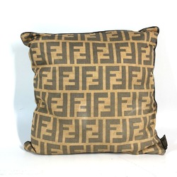 FENDI Zucca & Pecan Pillow, Silk, Cushion, Women's, Brown