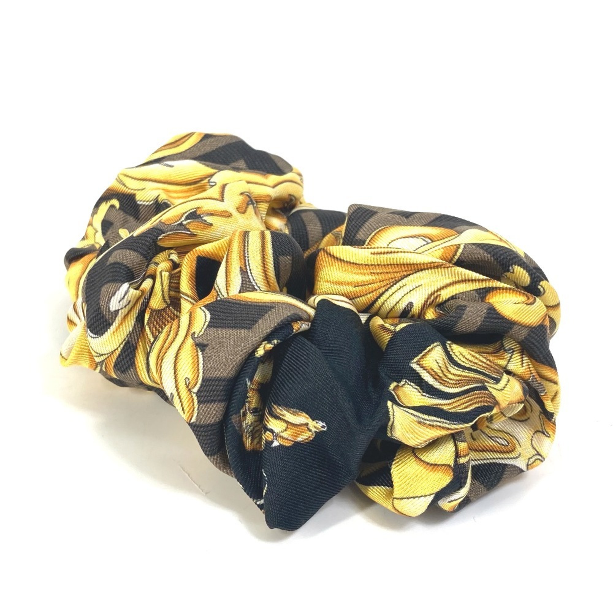 FENDI Versace collaboration VERSACE Fendace FENDACE hair elastic scrunchie silk ladies brown