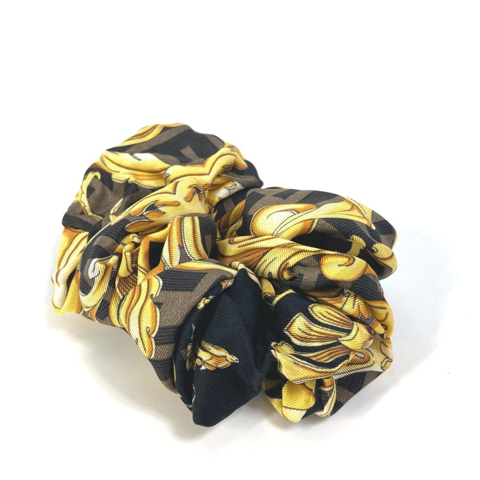 FENDI Versace collaboration VERSACE Fendace FENDACE hair elastic scrunchie silk ladies brown