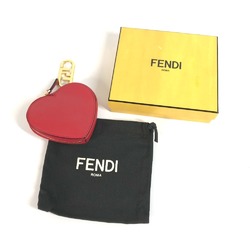 FENDI 8M0467 Heart Wallet Coin Purse Wallet/Coin Case Leather Women's Red