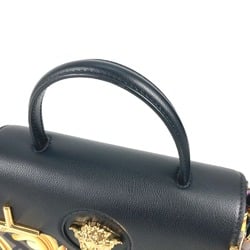 FENDI Versace collaboration VERSACE La Medusa satchel bag Zucca FENDACE Fenderche shoulder handbag leather ladies brown