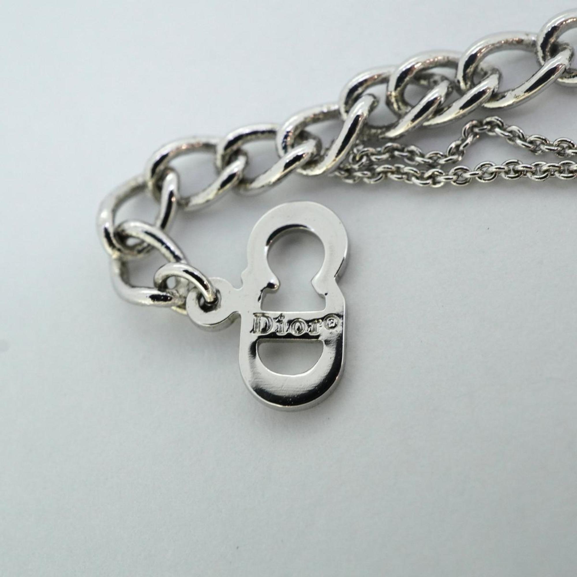 Christian Dior Necklace Metal Silver Women's