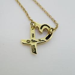 Tiffany Necklace Loving Heart K18YG Yellow Gold Women's