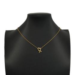 Tiffany Necklace Loving Heart K18YG Yellow Gold Women's