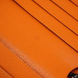 Hermes Long Wallet Azap Combine □H Stamped Veau Epsom Orange Men's Women's