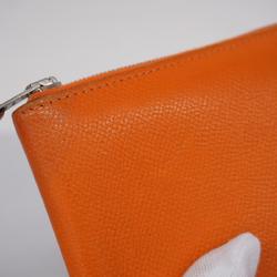 Hermes Long Wallet Azap Combine □H Stamped Veau Epsom Orange Men's Women's