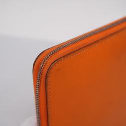 Hermes Long Wallet Azap Combine □H Stamped Veau Epsom Orange Men's Women's