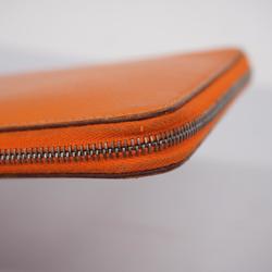 Hermes Long Wallet Azap Combine □H Stamped Veau Epsom Orange Men's Women's