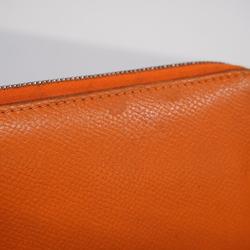 Hermes Long Wallet Azap Combine □H Stamped Veau Epsom Orange Men's Women's