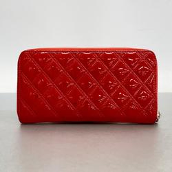 Chanel Long Wallet Matelasse Patent Leather Red Men's Women's