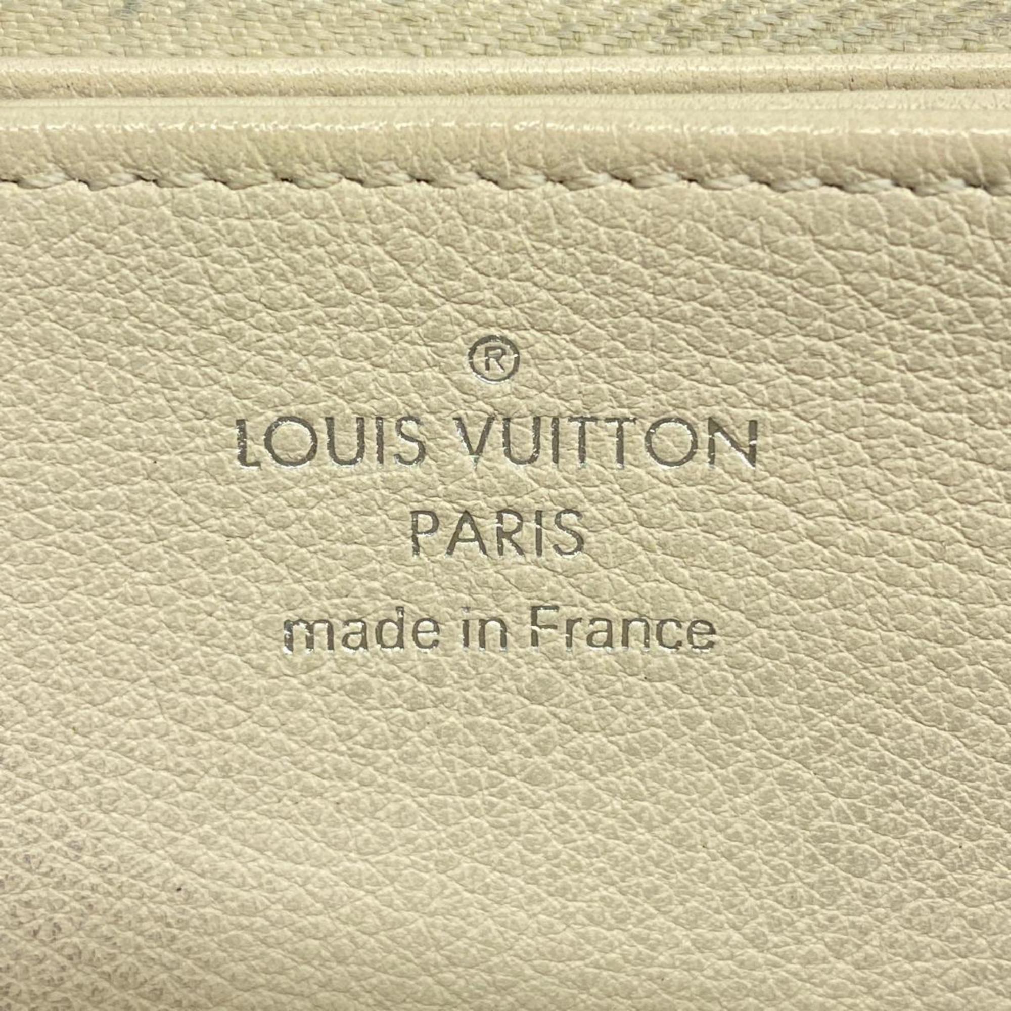 Louis Vuitton Long Wallet Mahina Zippy M61869 Ivory Men's Women's