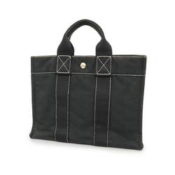 Hermes Handbag Deauville PM Canvas Black Women's