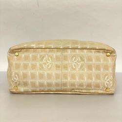 Chanel Tote Bag New Travel Nylon Beige Champagne Women's