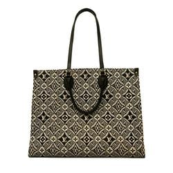 Louis Vuitton Handbag Monogram Jacquard On the Go GM M57207 Black Ladies