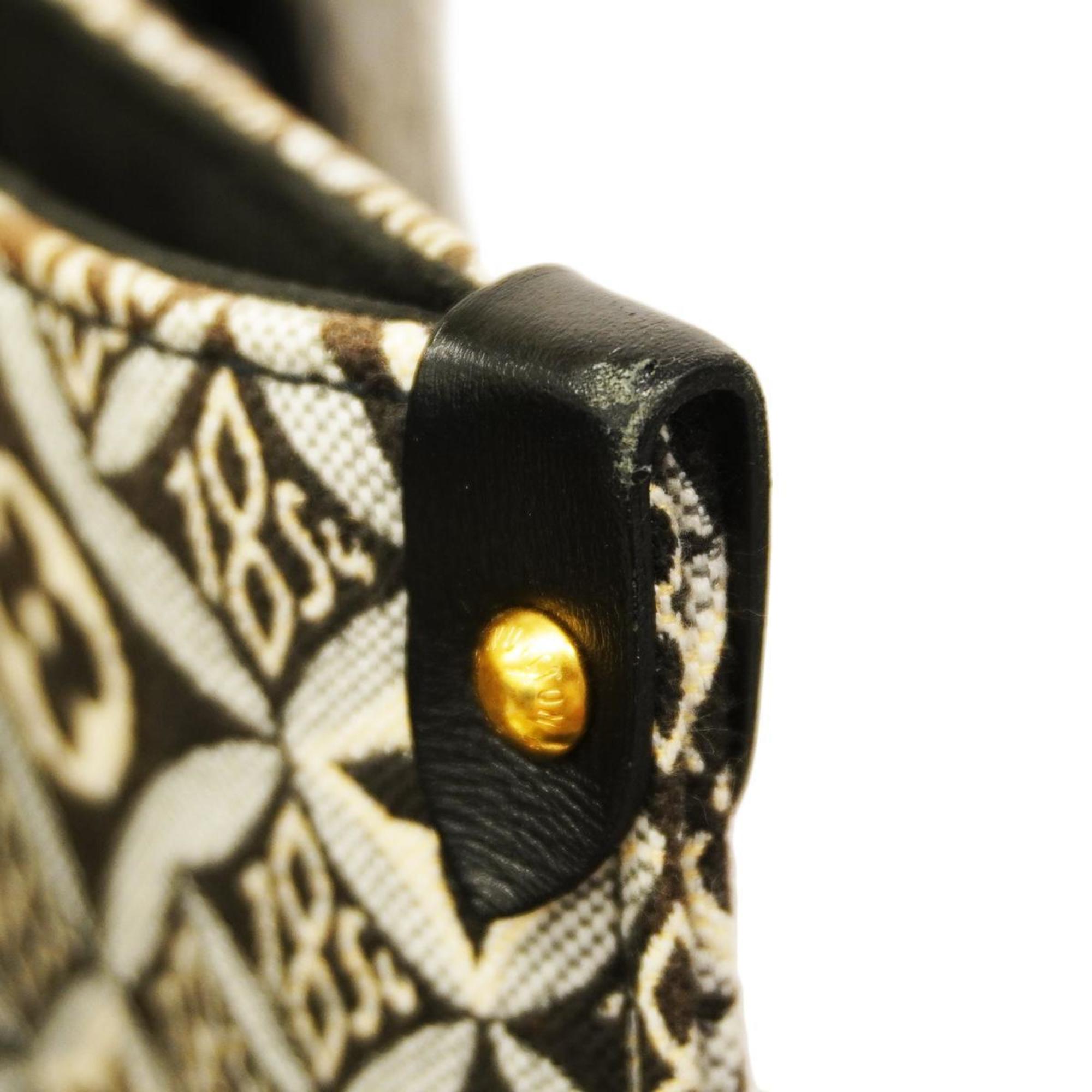 Louis Vuitton Handbag Monogram Jacquard On the Go GM M57207 Black Ladies