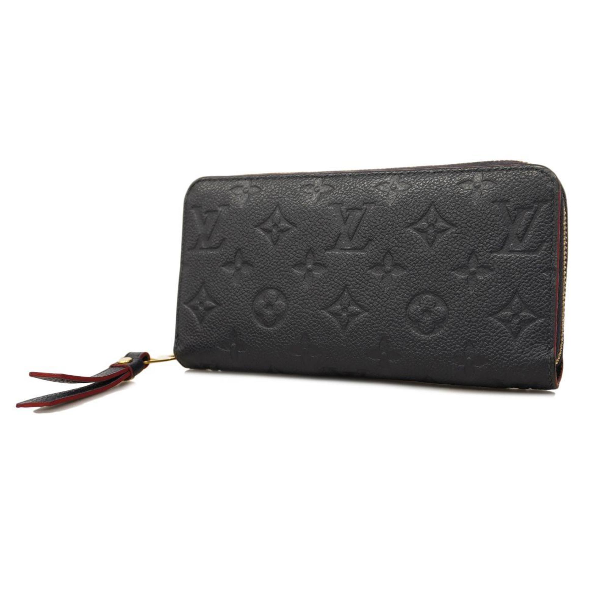 Louis Vuitton Long Wallet Monogram Empreinte Zippy M62121 Marine Rouge Ladies