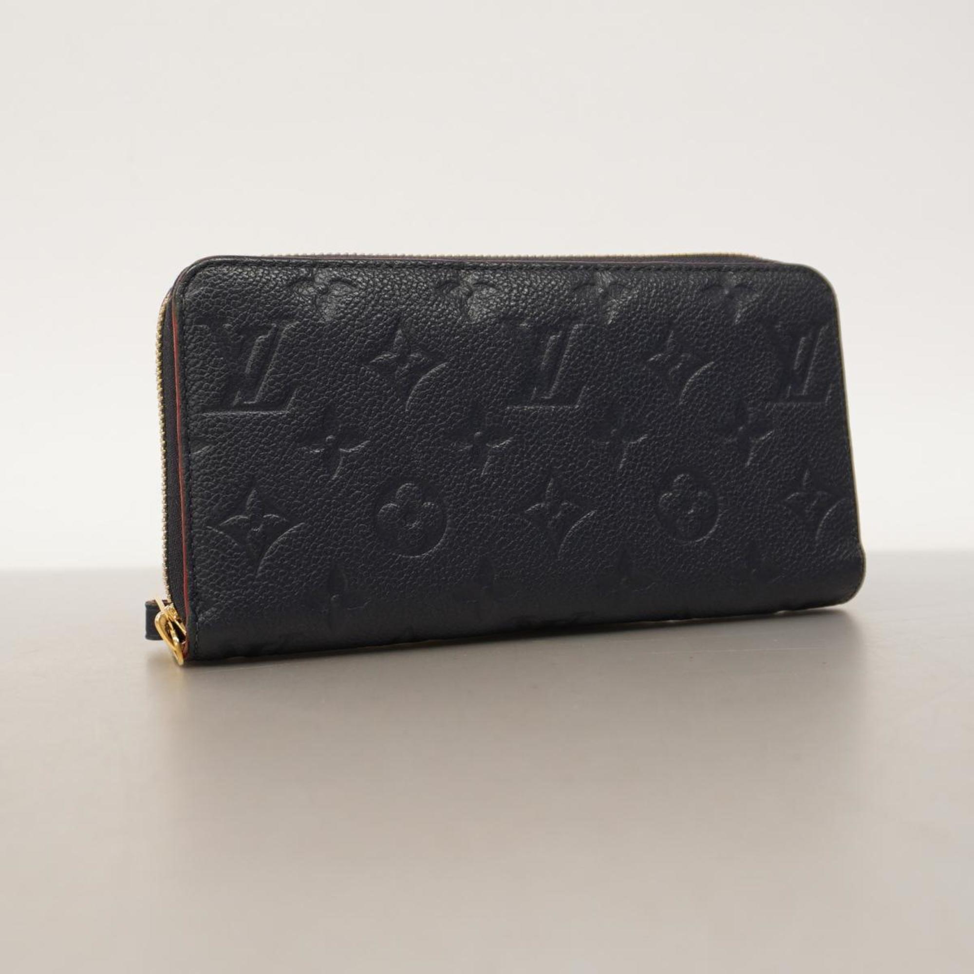 Louis Vuitton Long Wallet Monogram Empreinte Zippy M62121 Marine Rouge Ladies