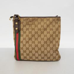 Gucci Shoulder Bag GG Canvas Sherry Line 144388 Brown Women's